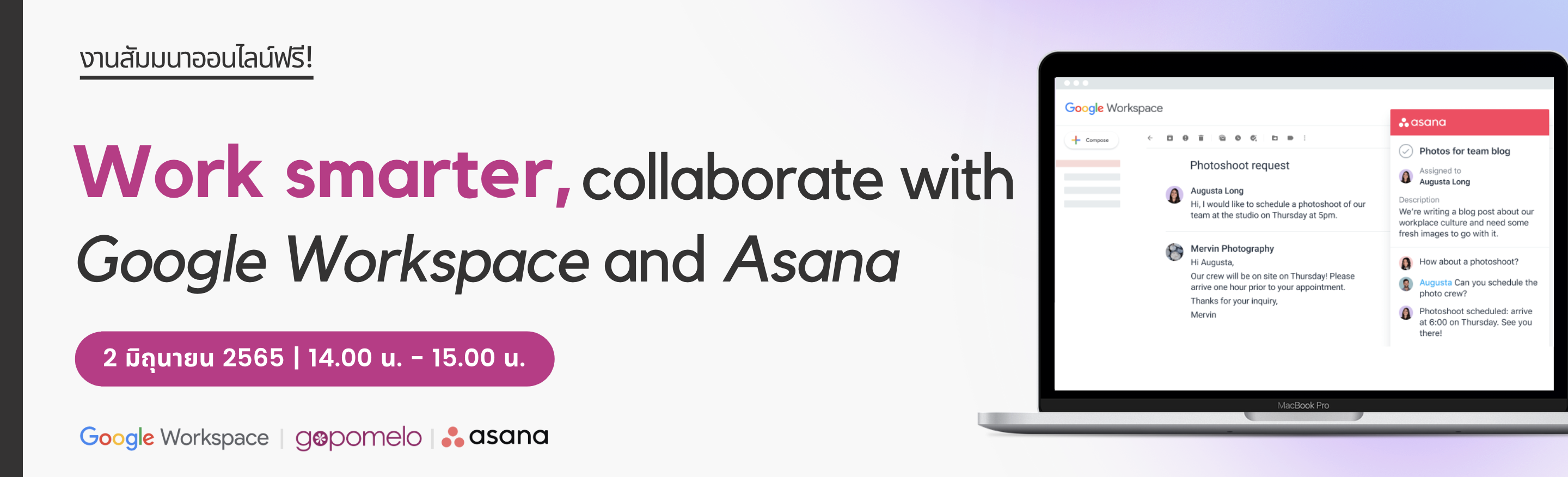 Work smarter, collaborate with Google Workspace and Asana
